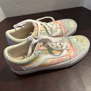 Pastel tie dye vans